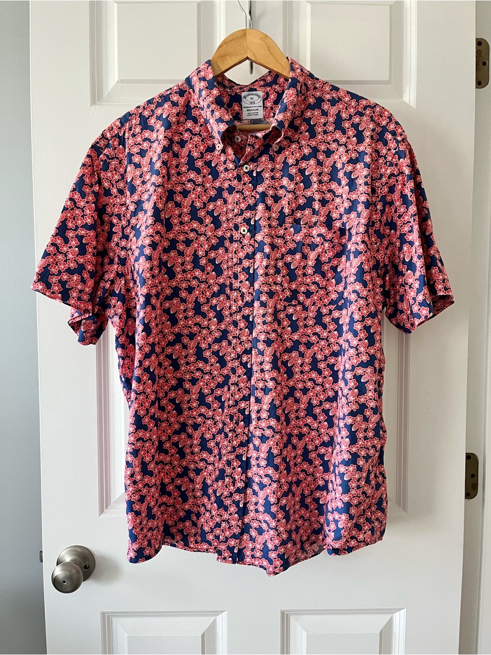 Brooks Brothers Short-Sleeve Floral Button-Down Shirt | XL
